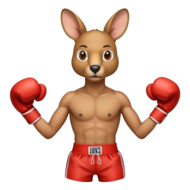 Kangaroo boxer sticker