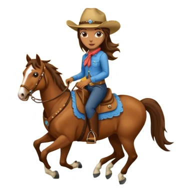 cowgirl on horse riding into sunset sticker