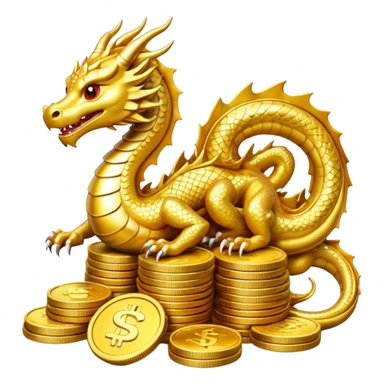 strack coins dragon sticker