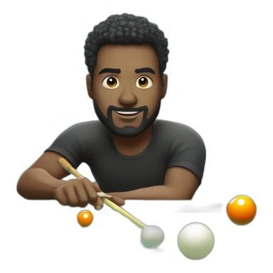 man playing 8 ball pool sticker