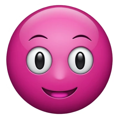 magenta color sphere, Negative : Emoji. sticker