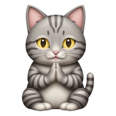 cat praying sticker