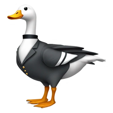 Goose in a jacket sticker