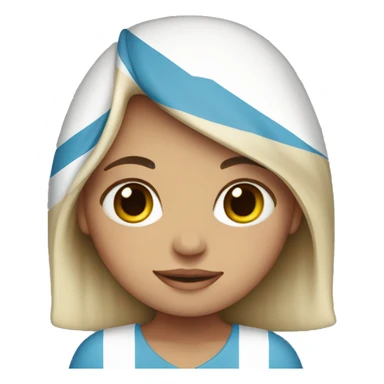Girl with Argentina flag sticker