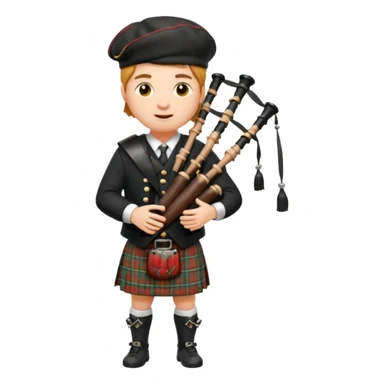 piper playing the bagpipes emoji size sticker