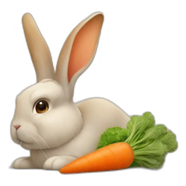 lapin aux carottes sticker