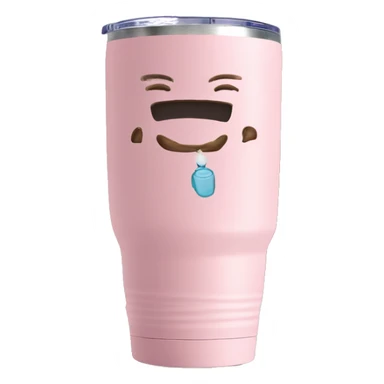 Light pink 40 oz tumbler with handle sticker