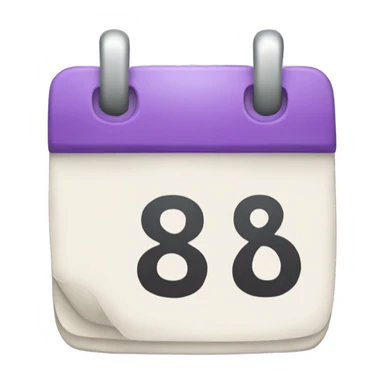 A calendar emoji showing February 8th  sticker