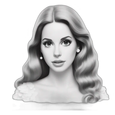 Lana Del Rey “Ultraviolence” letter emoji in black and white. Only text UV sticker