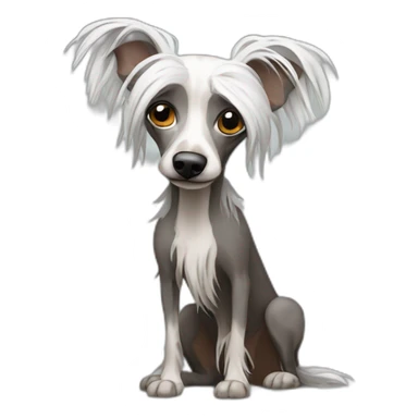 Chinese Crested homeless  sticker