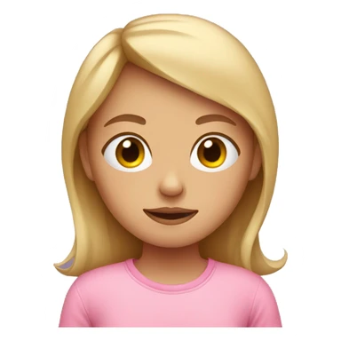 girl with pink shirt and during sleep sticker