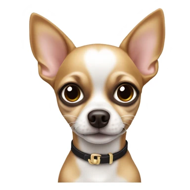 Perro chihuahua cafe con blanco  sticker