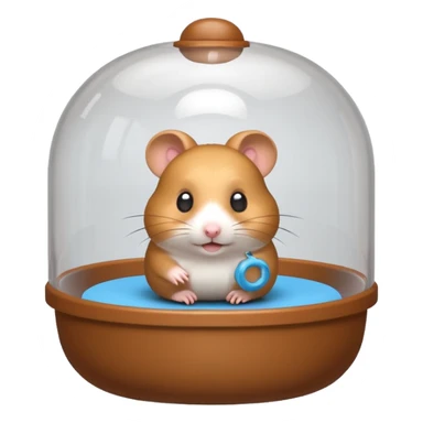 hamster cage, 3D emoji style sticker