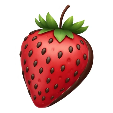 Chocolate-covered strawberry sticker