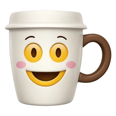 smiley coffee cup good morning sticker