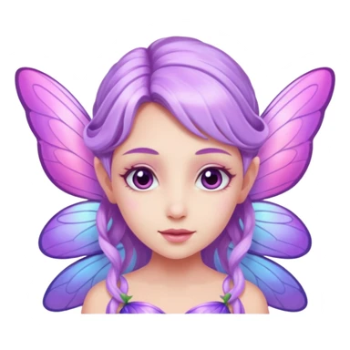 Lilac and pink fairy with wings sticker
