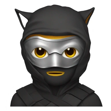 cat in ninja mask sticker