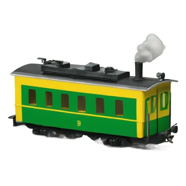 a little yellow and green narrow-gauge railway sticker