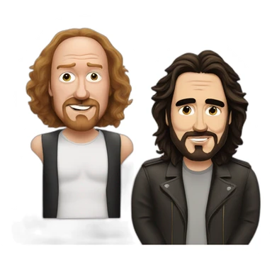 Louis C.K. And Russell Brand winking sticker