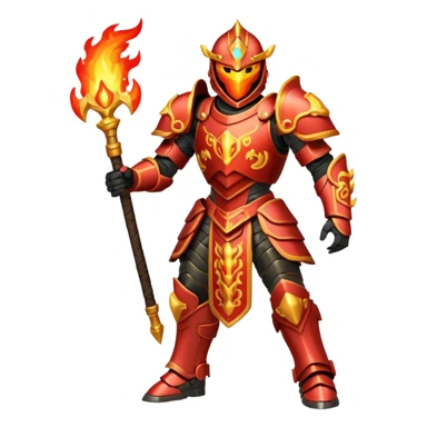 fire armored warrior sticker
