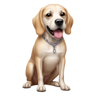 a wet dog wearing stilettos with lip injections  sticker