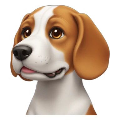 Beagle smile ginger nose sticker