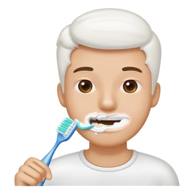 brushing teeth too hard sticker