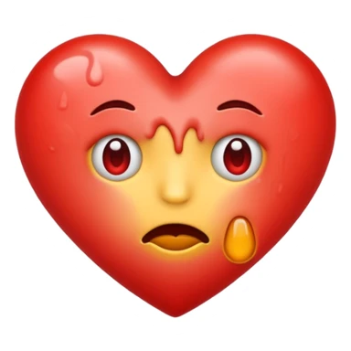 Nervous love emoji sticker