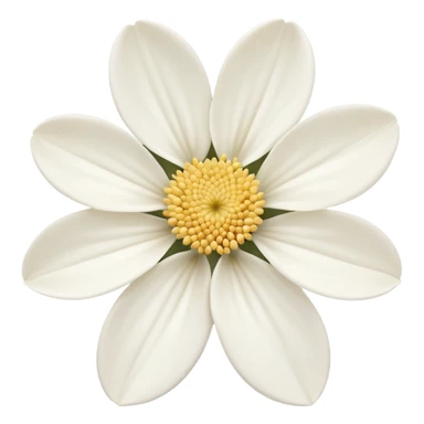 Flower white sticker