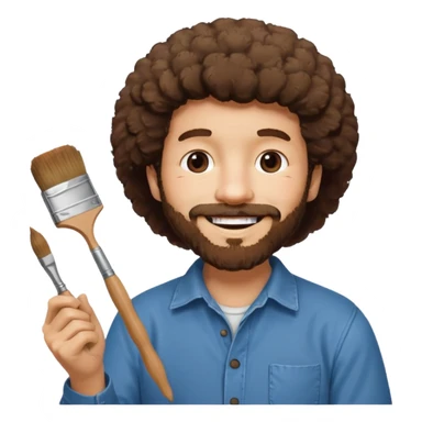 Bob ross qui peint sticker