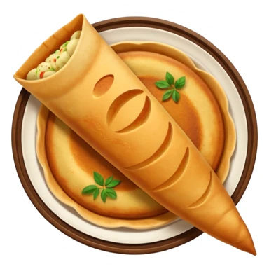 masala dosa in south indian style make it as more realistic sticker
