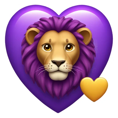 Purple Heart with Lion sticker