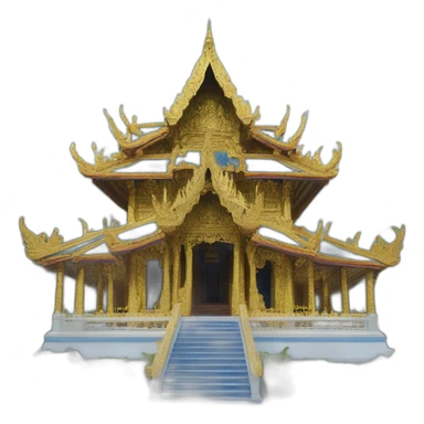 Wat Rong Shea Ten Blue temple sticker