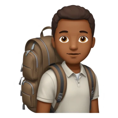 black man with backpack sticker