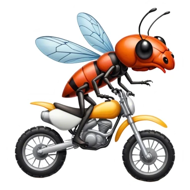Bug riding dirt bike  sticker