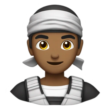 Eli kana bulanmış ninja  sticker