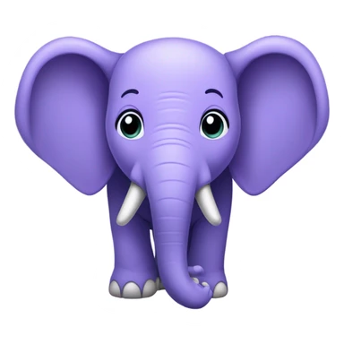 purple elephant sticker