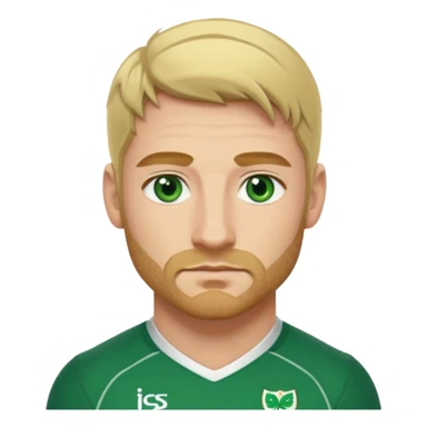 irish rugby player with blond stubble sticker