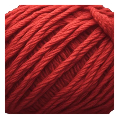 Red Ball of yarn sad sticker