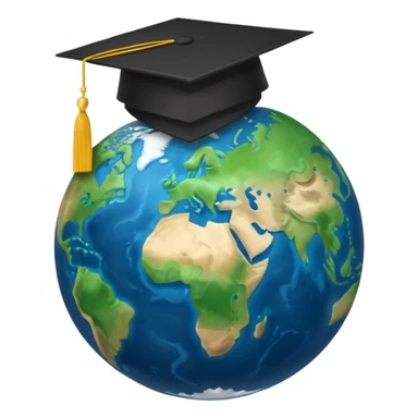 Earth with 🎓 sticker
