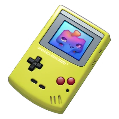 Iridescent Gameboy colour playing pokemon sticker