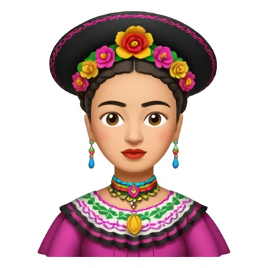 Frida Kahlo with mariachi sticker