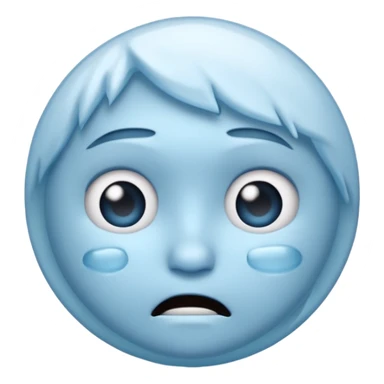  frozen distraught iOS emoji generic round sticker