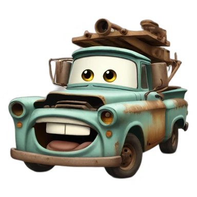 mater from cars movie sticker