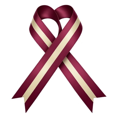 Burgundy and ivory cancer ribbon sticker