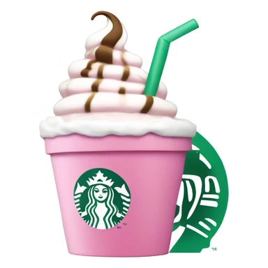pink starbucks cup with wipcream sticker