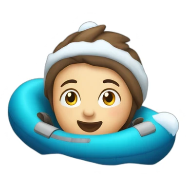 Snow tubing sticker