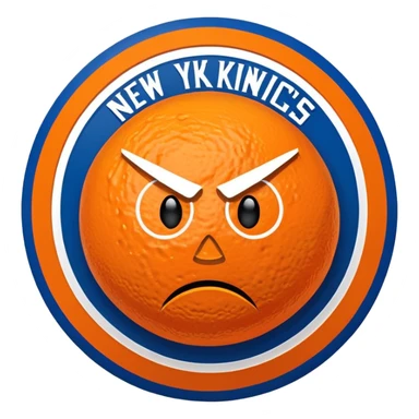 Frown icon new york knicks sticker