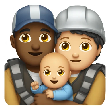 A guy as technical designer and a two babys  sticker