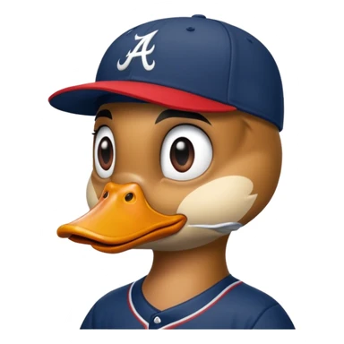 thug duck Atlanta braves cap sticker